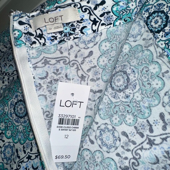 LOFT | Medallion Ruffle Wrap Skirt - Picture 5 of 14